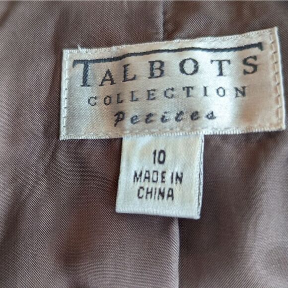 Talbots rich 100% cotton brocade double breasted size 10 petite - Picture 12 of 16